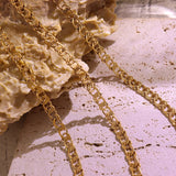18K Geometric Necklace Bracelet Set Chunky Jewelry