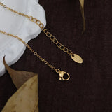 18K Textured Star Sweater Chain Pendant Necklace For Women