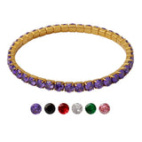 18K Multicolor Zircon Elastic Bracelet
