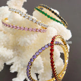 18K Multicolor Zircon Elastic Bracelet
