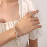 18K Multicolor Zircon Elastic Bracelet
