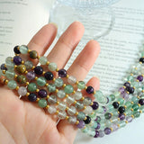 18K Natural Stone Beaded Clavicle Chain Necklace Choker