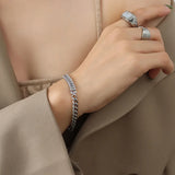 18K Retro Pearl Set Buckle Bracelet