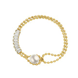 18K Retro Pearl Set Buckle Bracelet