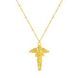 18K Light Prayer Angel Boy Clavicle Necklace Pendant Amulet Pendant