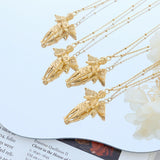 18K Light Prayer Angel Boy Clavicle Necklace Pendant Amulet Pendant