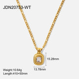 18K Semi-precious Stone Pendant Necklace Jewelry
