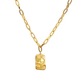 18K Retro Portrait Clavicle Chain Necklace Pendant Jewelry