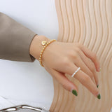 18K Light Queen Avatar Bracelet Round Bead Love Chain Bangle