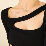 18K Light Smile Tube Pendant Necklace