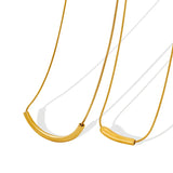 18K Light Smile Tube Pendant Necklace