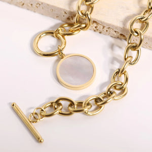 Punk Shell Necklace Pendant Shell OT Buckle Necklace Jewelry