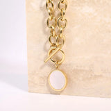 Punk Shell Necklace Pendant Shell OT Buckle Necklace Jewelry