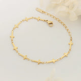 18K Light Cross Stitching Bracelet