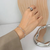 18K Light Cross Stitching Bracelet