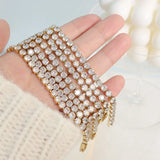 18K Crystal Zircon Wrap Bracelet Lock Cuff Bangle