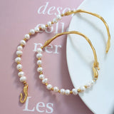 Baroque Freshwater Pearl Panel Bracelet Adjustable Cuff Jewelry