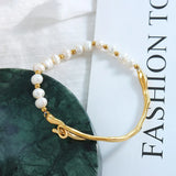Baroque Freshwater Pearl Panel Bracelet Adjustable Cuff Jewelry