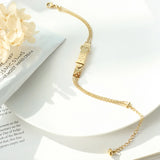 18K Minimalist Butterfly Pattern Bracelet Bangle