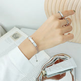 18K Minimalist Butterfly Pattern Bracelet Bangle