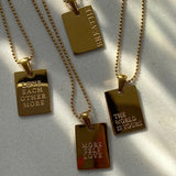 Minimalist Bead Chain Text Necklace - Clavicle Chain Jewelry