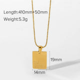 Minimalist Bead Chain Text Necklace - Clavicle Chain Jewelry