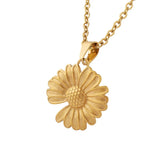Minimalist Daisy Flower Chain Necklace Pendant Jewelry