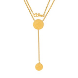 18K Double Queen Pendant Necklace Jewelry