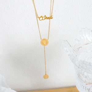 18K Double Queen Pendant Necklace Jewelry