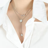 18K Double Queen Pendant Necklace Jewelry