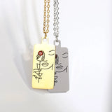 18K Minimalist Rose Crystal Zircon Clavicle Necklace for Women