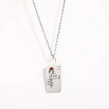 18K Minimalist Rose Crystal Zircon Clavicle Necklace for Women