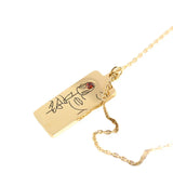 18K Minimalist Rose Crystal Zircon Clavicle Necklace for Women