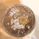 18K Flower Hollow Rose Circle Charm Choker Necklace