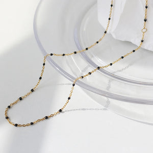 18K Epoxy Clavicle Chain Necklace for Women