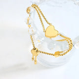 Minimalist Heart Double Pull Adjustable Bracelet