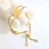 Minimalist Heart Double Pull Adjustable Bracelet