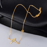 Stethoscope Heartbeat Necklace Pendant Medical Nurse Doctor Lover