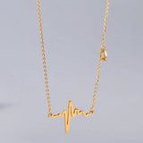 Stethoscope Heartbeat Necklace Pendant Medical Nurse Doctor Lover