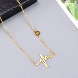 Stethoscope Heartbeat Necklace Pendant Medical Nurse Doctor Lover