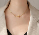 Stethoscope Heartbeat Necklace Pendant Medical Nurse Doctor Lover