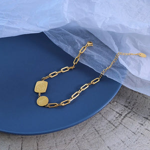 18K Minimalist Hip Hop Boy Pendant Lettering Bracelet