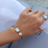 18K Minimalist Hip Hop Boy Pendant Lettering Bracelet