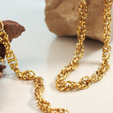 18K Minimalist Interlocking Thick Chain Necklace Set