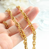 18K Minimalist Interlocking Thick Chain Necklace Set