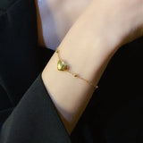 18K Heart Clavicle Chain Necklace Ladies Jewelry