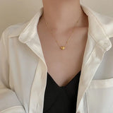 18K Heart Clavicle Chain Necklace Ladies Jewelry