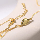 18K Opal Eye Drop Necklace Pendant Y-chain Clavicle Chain for Women
