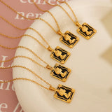 18K Minimalist Queen Head Clavicle Chain Necklace Plated Jewelry