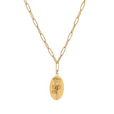 Minimalist Rose Oval Pendant Necklace Clavicle Chain Jewelry